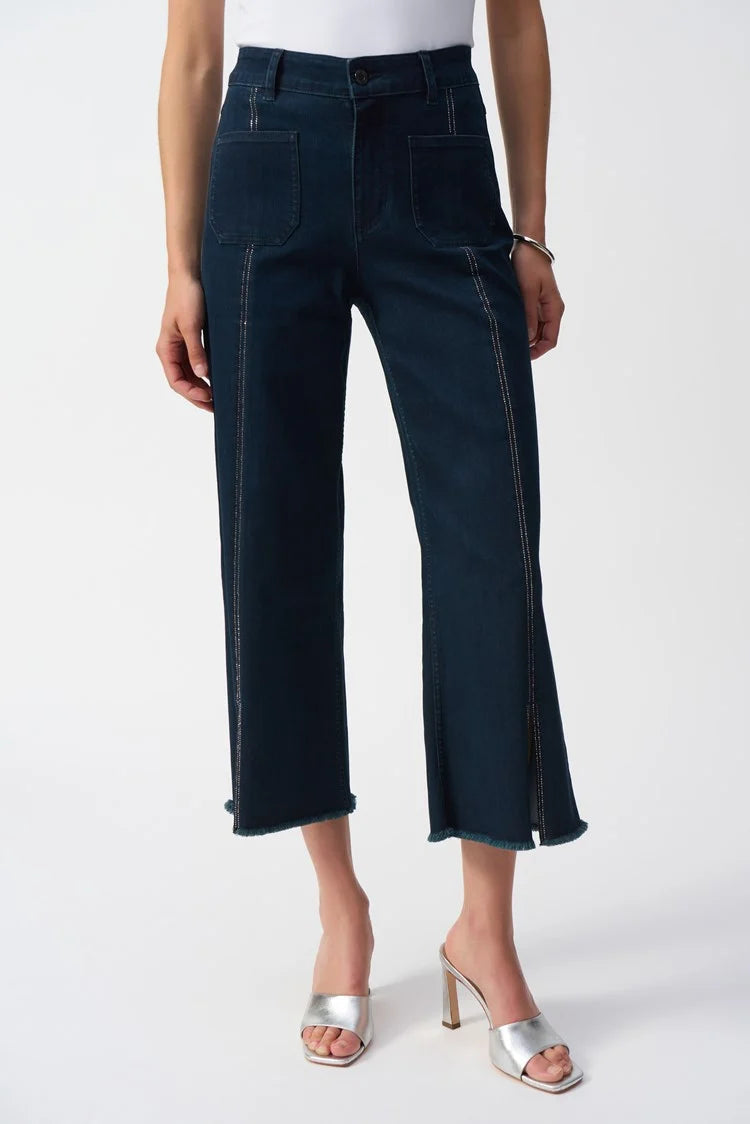 RHINESTONE CULOTTE JEAN