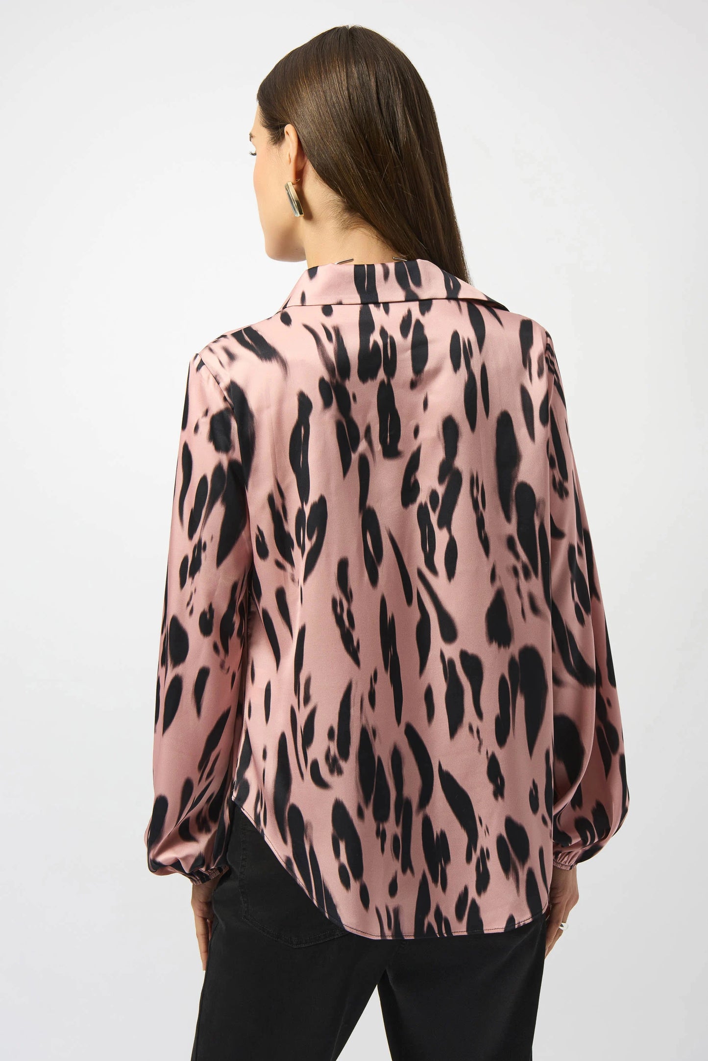 SATIN ANIMAL PRINT TOP