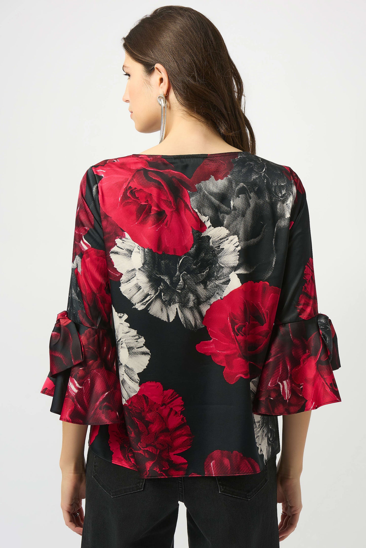 SATIN FLORAL TOP