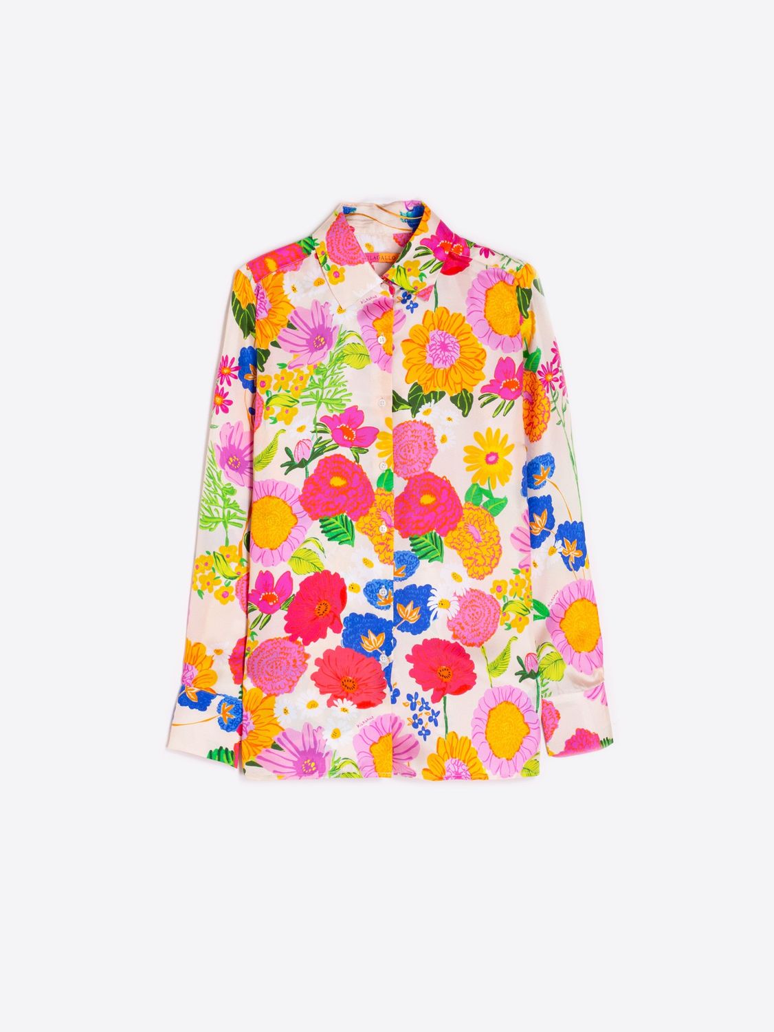 FLORAL SILK BLOUSE