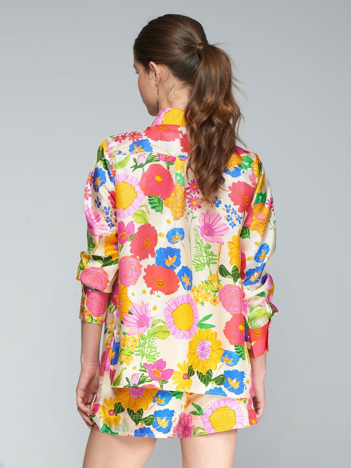 FLORAL SILK BLOUSE