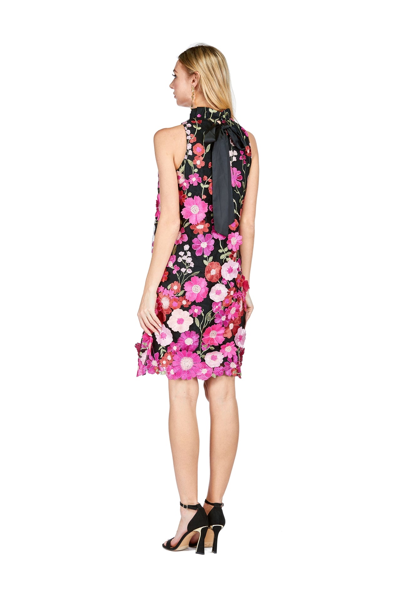 FLORAL APPLIQUE DRESS