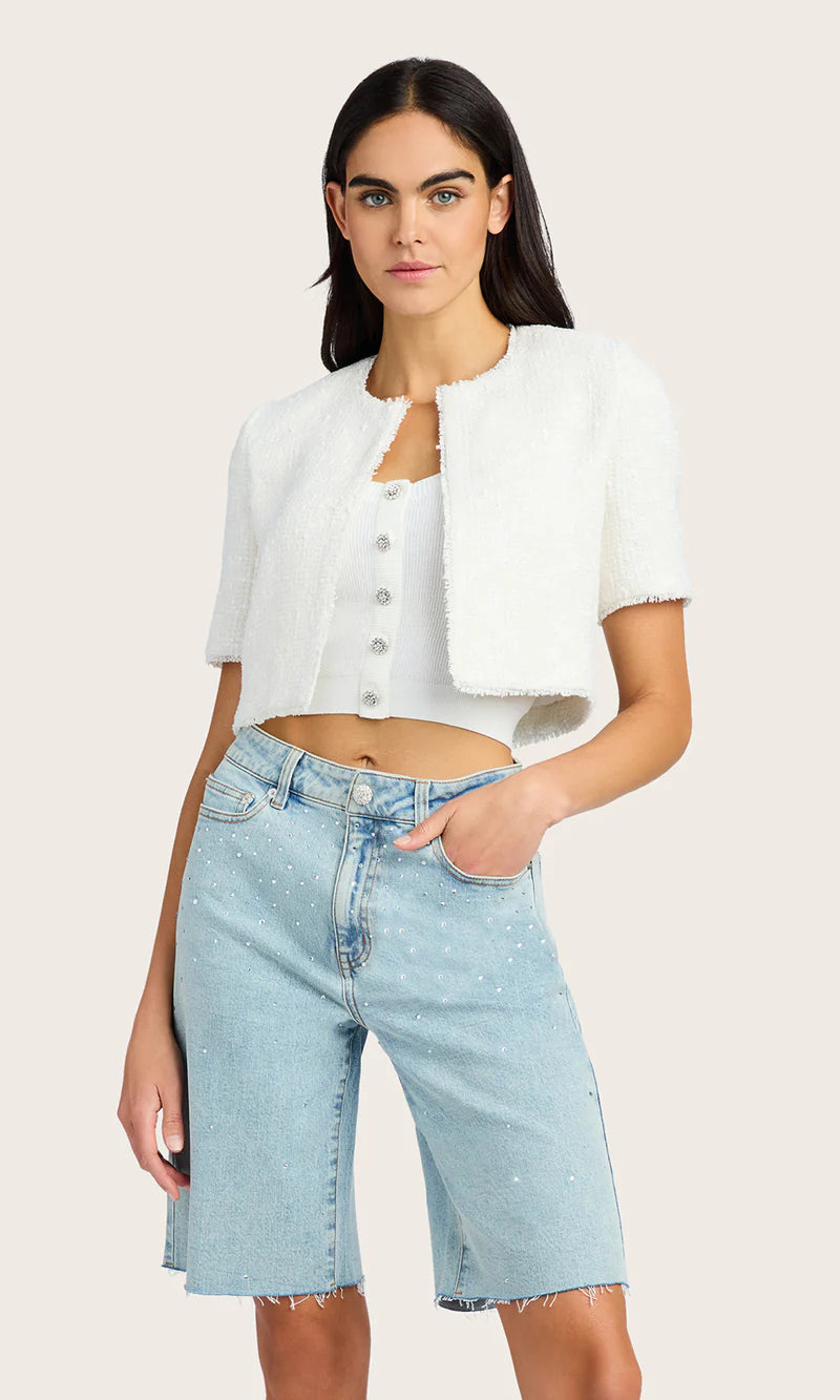 CROP TWEED JACKET