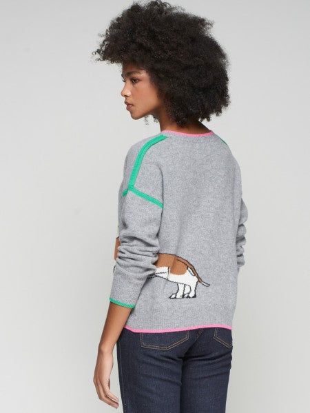 GREY DACHSHUND SWEATER