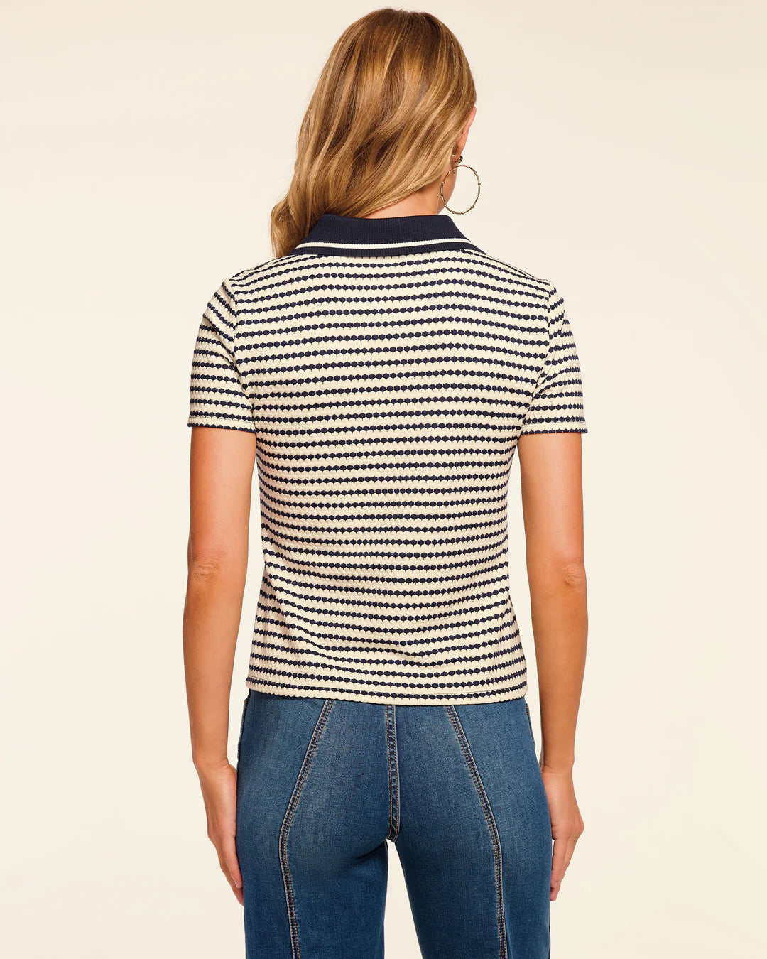 KNIT POLO TOP