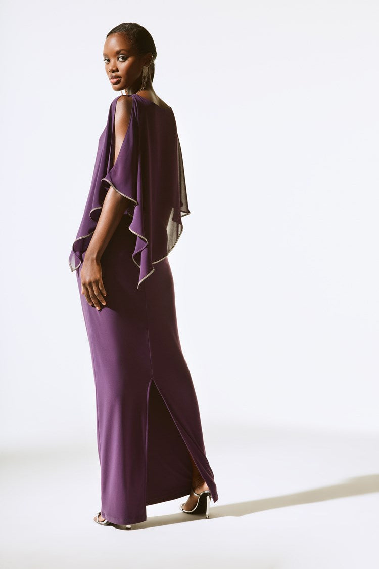 LAYERED CHIFFON GOWN