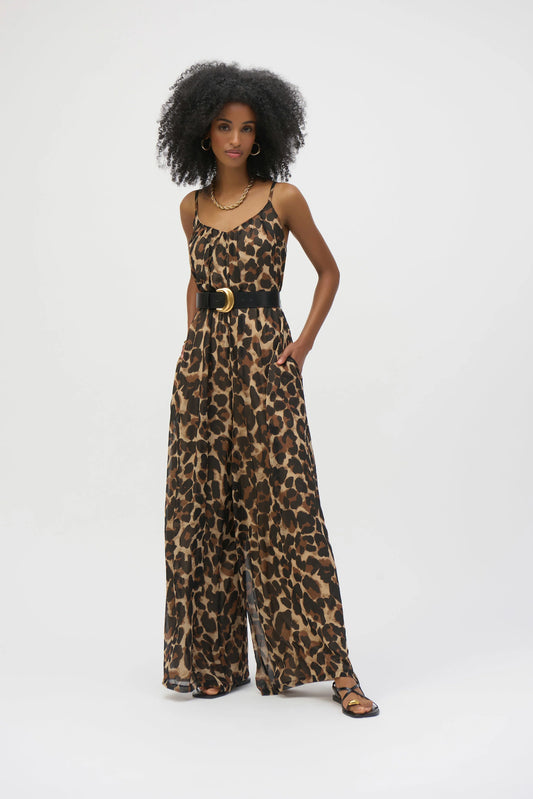 CHIFFON ANIMAL PRINT JUMPSUIT