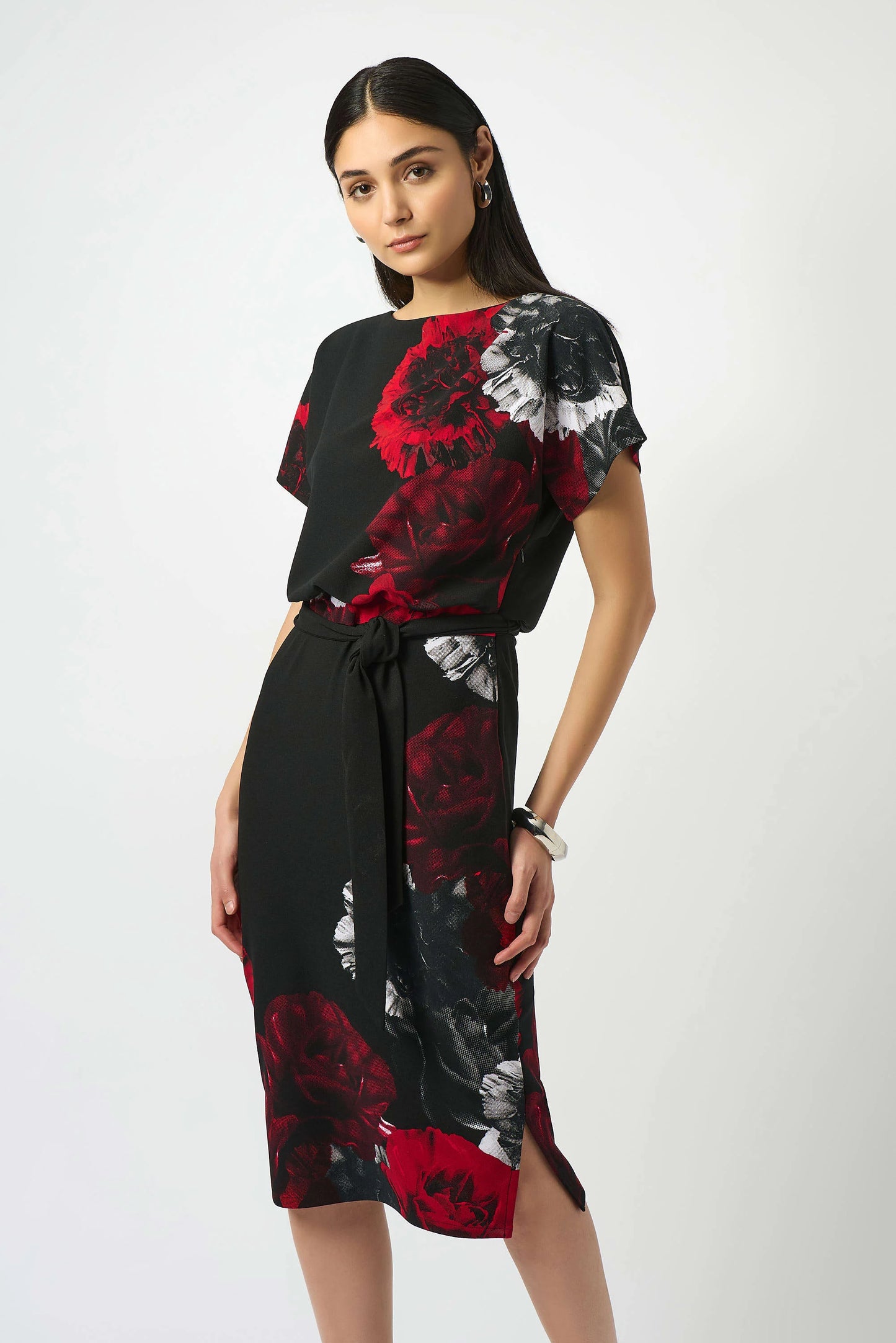 CREPE FLORAL DRESS