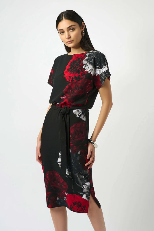 CREPE FLORAL DRESS