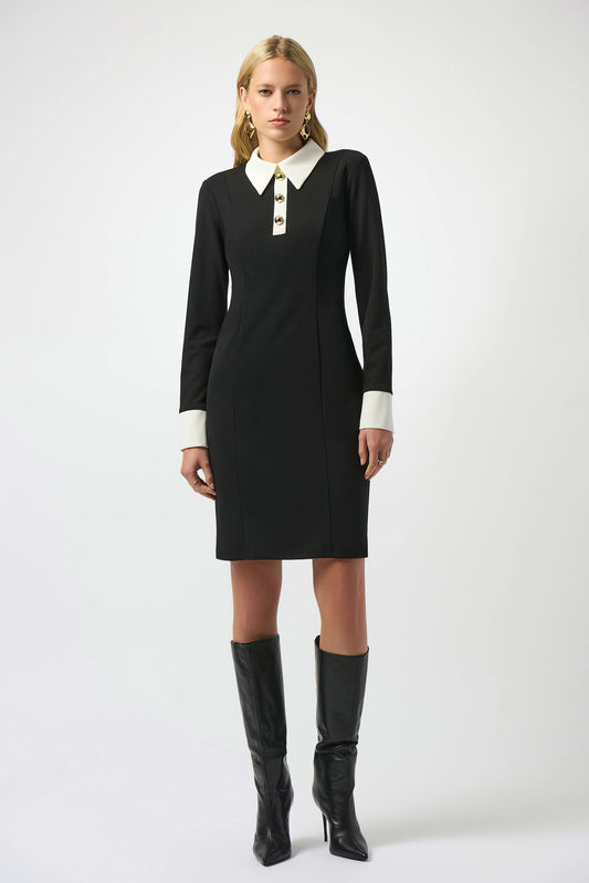 CREPE COLOR BLOCK DRESS