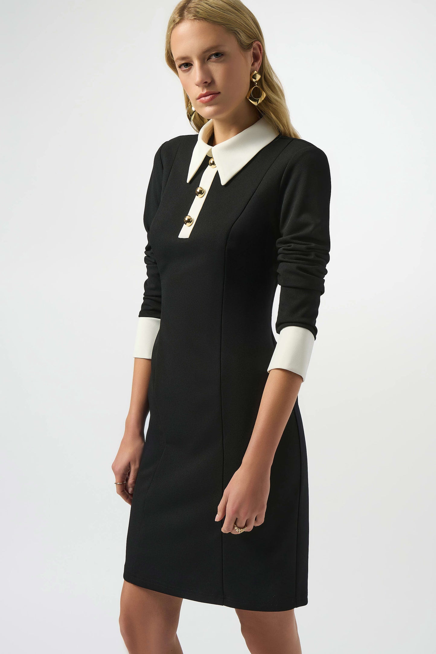 CREPE COLOR BLOCK DRESS