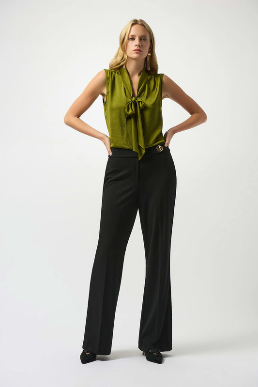 SATIN TIE NECK TOP