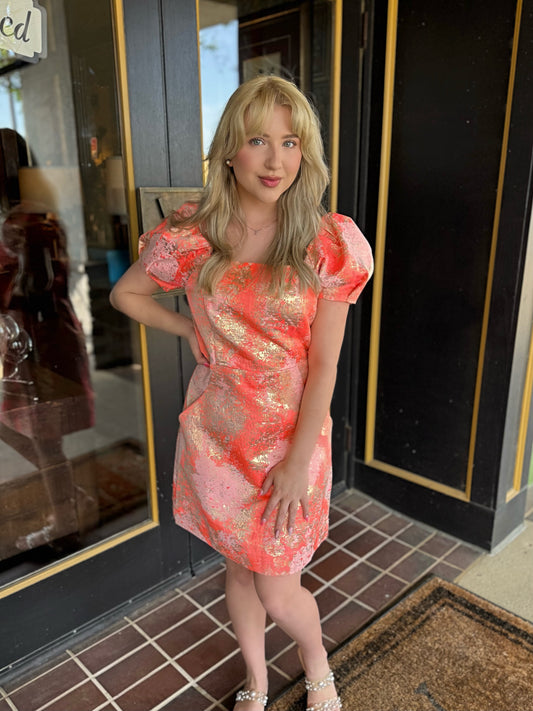 GOLDEN CORAL DRESS