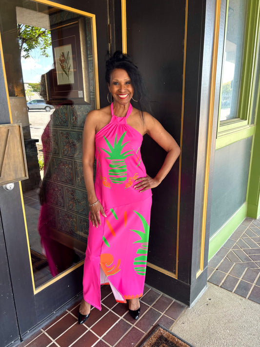 PINEAPPLE MAXI DRESS
